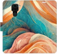 iSaprio flip pouzdro Blue and Orange pro Xiaomi Redmi Note 9 - Phone Cover