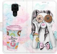 iSaprio flip pouzdro Donut Worry Girl pro Xiaomi Redmi Note 9 - Phone Cover