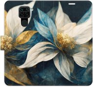 iSaprio flip pouzdro Gold Flowers pro Xiaomi Redmi Note 9 - Phone Cover