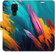 iSaprio flip pouzdro Orange Paint 02 pro Xiaomi Redmi Note 9 - Phone Cover