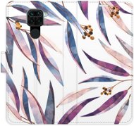 iSaprio flip pouzdro Ornamental Leaves pro Xiaomi Redmi Note 9 - Phone Cover