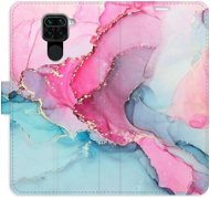 iSaprio flip puzdro PinkBlue Marble pre Xiaomi Redmi Note 9 - Kryt na mobil