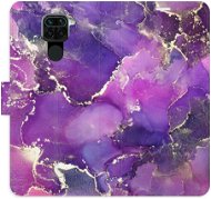 iSaprio flip pouzdro Purple Marble pro Xiaomi Redmi Note 9 - Phone Cover