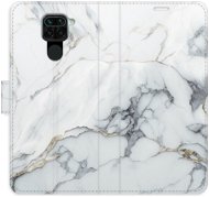 iSaprio flip pouzdro SilverMarble 15 pro Xiaomi Redmi Note 9 - Phone Cover