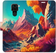 iSaprio flip case Colorful Mountains for Xiaomi Redmi Note 9 - Phone Cover