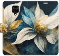 iSaprio flip pouzdro Gold Flowers pro Xiaomi Redmi Note 9 Pro / Note 9S - Phone Cover