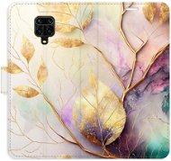 iSaprio flip pouzdro Gold Leaves 02 pro Xiaomi Redmi Note 9 Pro / Note 9S - Phone Cover