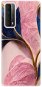 iSaprio Pink Blue Leaves pre Huawei P Smart 2021 - Kryt na mobil