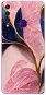 Kryt na mobil iSaprio Pink Blue Leaves na Huawei Y6p - Kryt na mobil