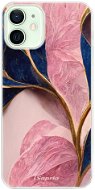 iSaprio Pink Blue Leaves pro iPhone 12 mini - Phone Cover