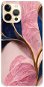 iSaprio Pink Blue Leaves pro iPhone 12 Pro - Phone Cover