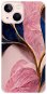 iSaprio Pink Blue Leaves pro iPhone 13 mini - Phone Cover