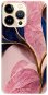 iSaprio Pink Blue Leaves pro iPhone 13 Pro - Phone Cover
