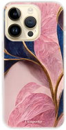 iSaprio Pink Blue Leaves for iPhone 14 Pro - Phone Cover