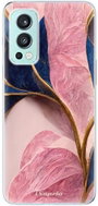 iSaprio Pink Blue Leaves pro OnePlus Nord 2 5G - Phone Cover