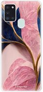iSaprio Pink Blue Leaves pro Samsung Galaxy A21s - Phone Cover