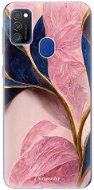 iSaprio Pink Blue Leaves pro Samsung Galaxy M21 - Phone Cover