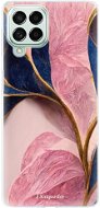 iSaprio Pink Blue Leaves pro Samsung Galaxy M53 5G - Phone Cover