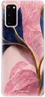 iSaprio Pink Blue Leaves pro Samsung Galaxy S20 - Phone Cover