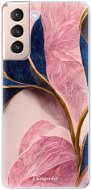 iSaprio Pink Blue Leaves pro Samsung Galaxy S21 - Phone Cover