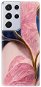 iSaprio Pink Blue Leaves pro Samsung Galaxy S21 Ultra - Phone Cover