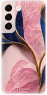 iSaprio Pink Blue Leaves pro Samsung Galaxy S22+ 5G - Phone Cover