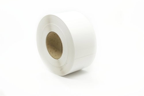 Label on roll 80x105mm, plastic (PE), strong SYNTYRE adhesive, 76mm cavity! - Labels - Main image