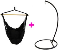 IWHome Hanging chair FAIO black + stand ERIS black IWH-10190009 + IWH-10260002 - Hanging Chair
