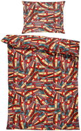 Impar Linen 140 × 220 cm + 90 × 70 cm, 810 red pattern - Bed Linen