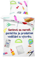 Impar Linen 140 × 220 + 90 × 70 cm, Geniuses are not born - Bed Linen
