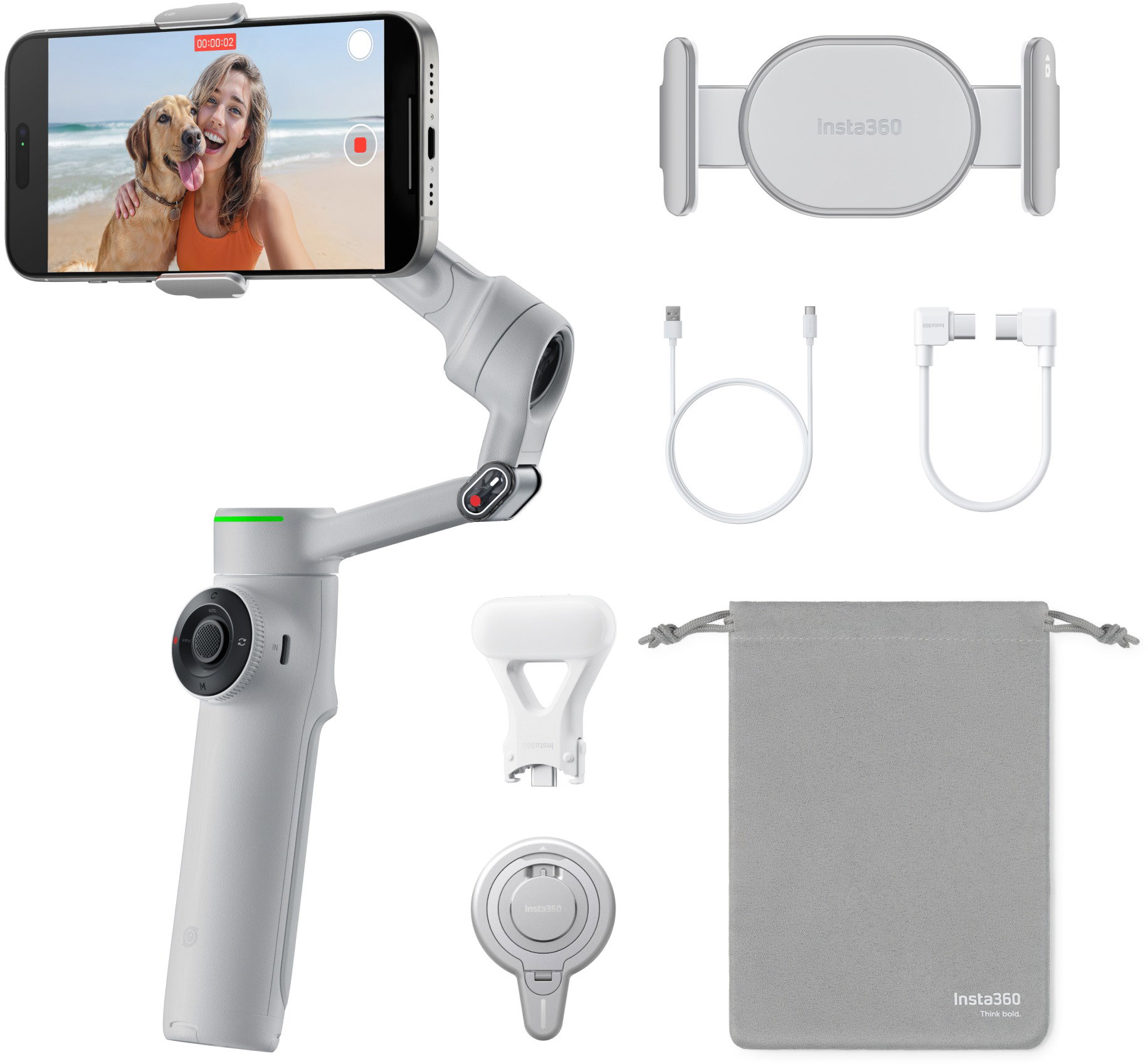 Insta360 Flow 2 Pro Creator Bundle / Stone Gray