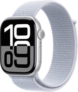 Apple Watch Series 10 42mm Cellular Silver Aluminium Case with Blue Cloud Sport Loop - Okosóra