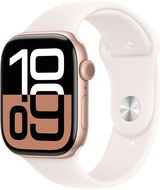 Apple Watch Series 10 46 mm Ružovo zlatý hliník so svetlo rumenným športovým remienkom – M/L - Smart hodinky
