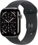 Apple Watch Series 11 Cellular 42mm Slate Grey Titanium with Black Sport Strap - S/M - Smart Watch