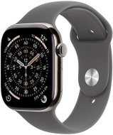 Apple Watch Series 11 Cellular 42mm Natural Titanium with Rock Grey Sport Strap - S/M - Smart Watch