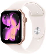 Apple Watch Series 11 42 mm Alu­minium Roségold mit Blassrosa Sportarmband - S/M - Smartwatch