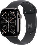 Apple Watch Series 11 Cellular 46mm Slate Grey Titanium with Black Sport Strap - S/M - Smart Watch