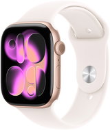 Apple Watch Series 11 Cellular 46mm Rose Gold Aluminum with Light Yellow Sport Strap - S/M - Smart Watch