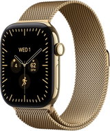 Apple Watch Series 12 Cellular 46mm Bright Gold Titanium with Bright Gold Milanese Loop - M/L - Smart Watch