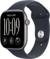 Apple Watch Series 12 Cellular 46mm Asztroszürke alumínium tok Tengerészkék sportszíjjal - M/L - Okosóra