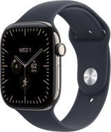 Apple Watch Series 12 Cellular 46mm Natural Titanium with Midnight Ocean Sport Band - S/M - Smart Watch
