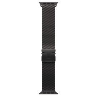 Apple Watch 49mm Milanese Black Titanium Tension - Medium - Watch Strap