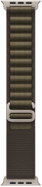 Apple Watch 49mm tmavě olivový Alpský tah - Medium - provedení z přírodního titanu - Watch Strap