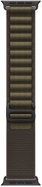 Apple Watch 49mm tmavě olivový Alpský tah - Small - provedení z černého titanu - Watch Strap