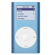 iPod Mini modrý (blue), 4 GB, MP3/ AAC/ AIFF přehrávač, úkolovník, hry, sluchátka, USB 2.0, FireWire - MP3 Player