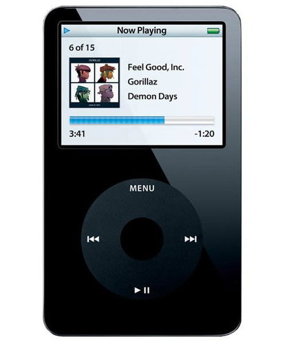 iPod Video černý (black), 80GB, MP3/ AAC/ AIFF/ MOV/ M4V/ MP4 přehrávač, úkolovník, hry, 2.5" LCD, U - MP4 Player - Main image