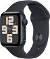 Apple Watch SE 40 mm Tmavo atramentový hliník s tmavo atramentovým športovým remienkom – S/M - Smart hodinky