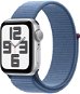 Apple Watch SE 40mm Stříbrný hliník s ledově modrým provlékacím sportovním řemínkem - Chytré hodinky