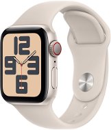 Smart hodinky Apple Watch SE Celular 40 mm Hviezdno biely hliník s hviezdno bielym športovým remienkom – S/M - Chytré hodinky