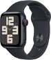 Apple Watch SE Celular 40 mm Tmavo atramentový hliník s tmavo atramentovým športovým remienkom – M/L - Smart hodinky